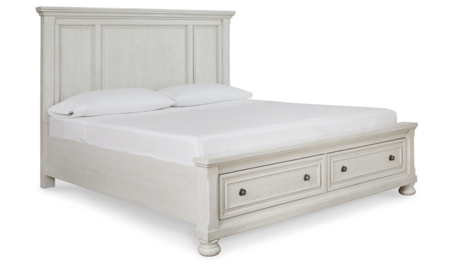 Robbinsdale King Panel Bed with 2 Storage Drawers