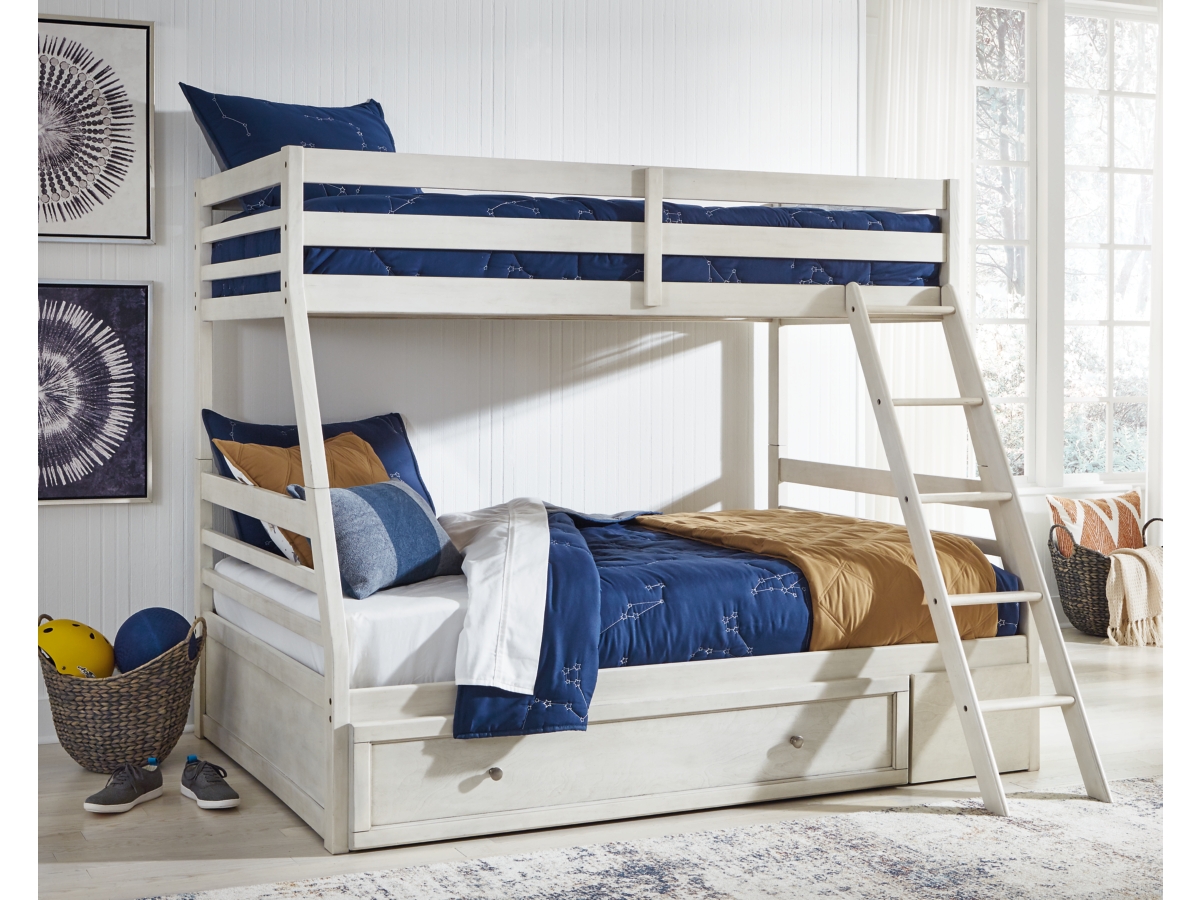 Robbinsdale Twin over Full Bunk Bed with 1 Storage Drawer Ashley