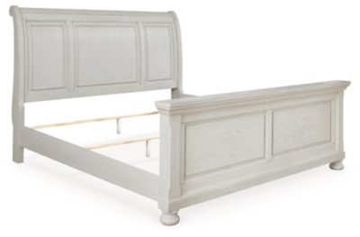 Robbinsdale King Sleigh Bed, Antique White, large