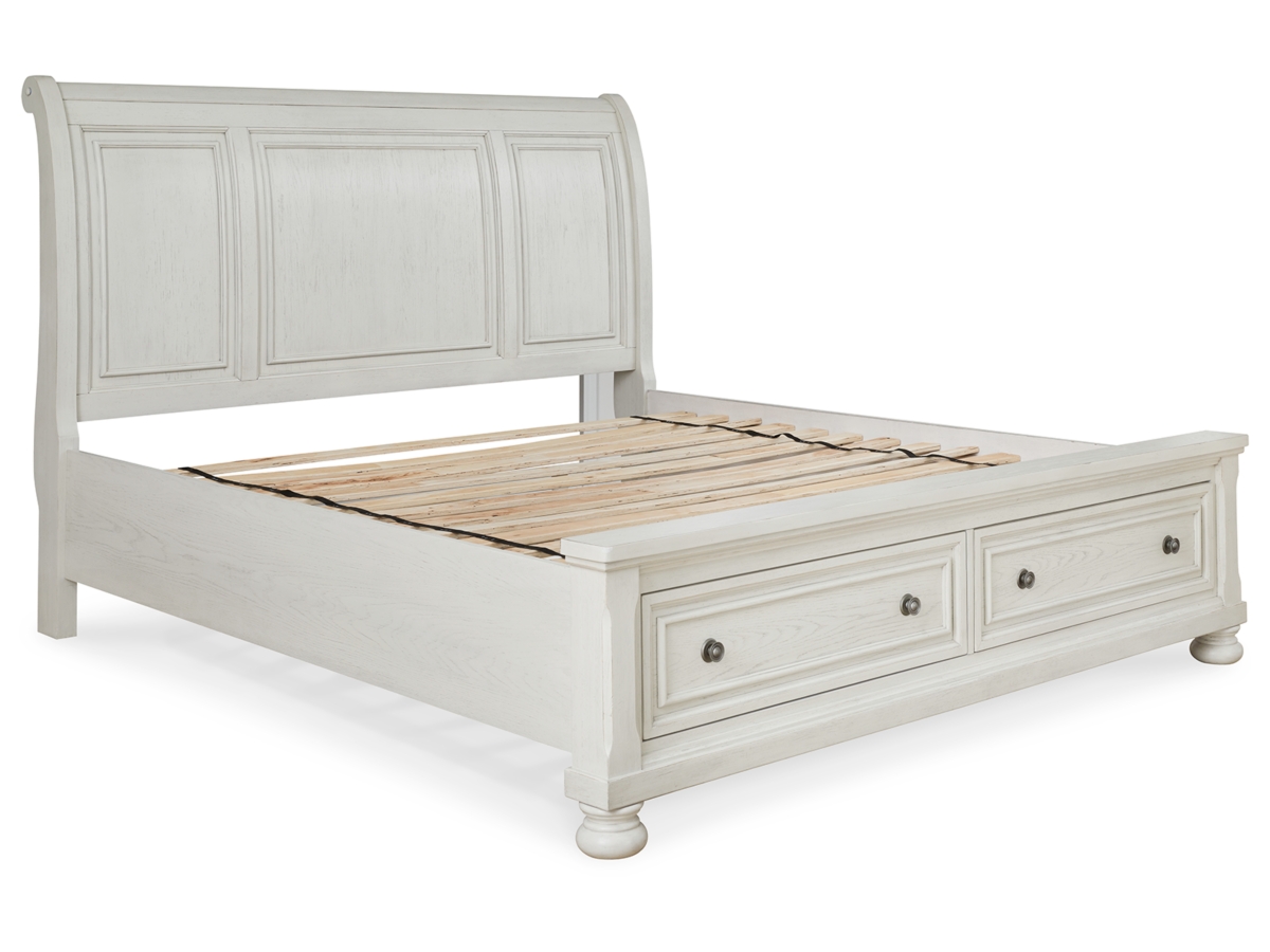 Robbinsdale Sleigh Bed - Antique White