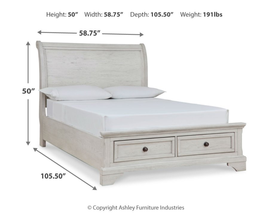 Cama con trineo, cómoda y espejo Robbinsdale Full - image 8