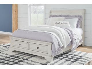 Robbinsdale Sleigh Bed with 2 Storage Drawers