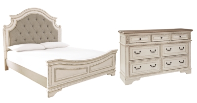 Realyn California King Upholstered Panel Bed with Dresser, , large