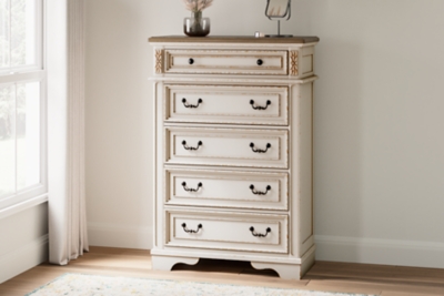 Realyn 5 Drawer Chest of Drawers, Two-tone