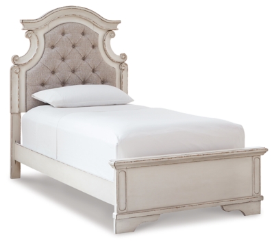 Realyn Twin Panel Bed, Chipped White, large