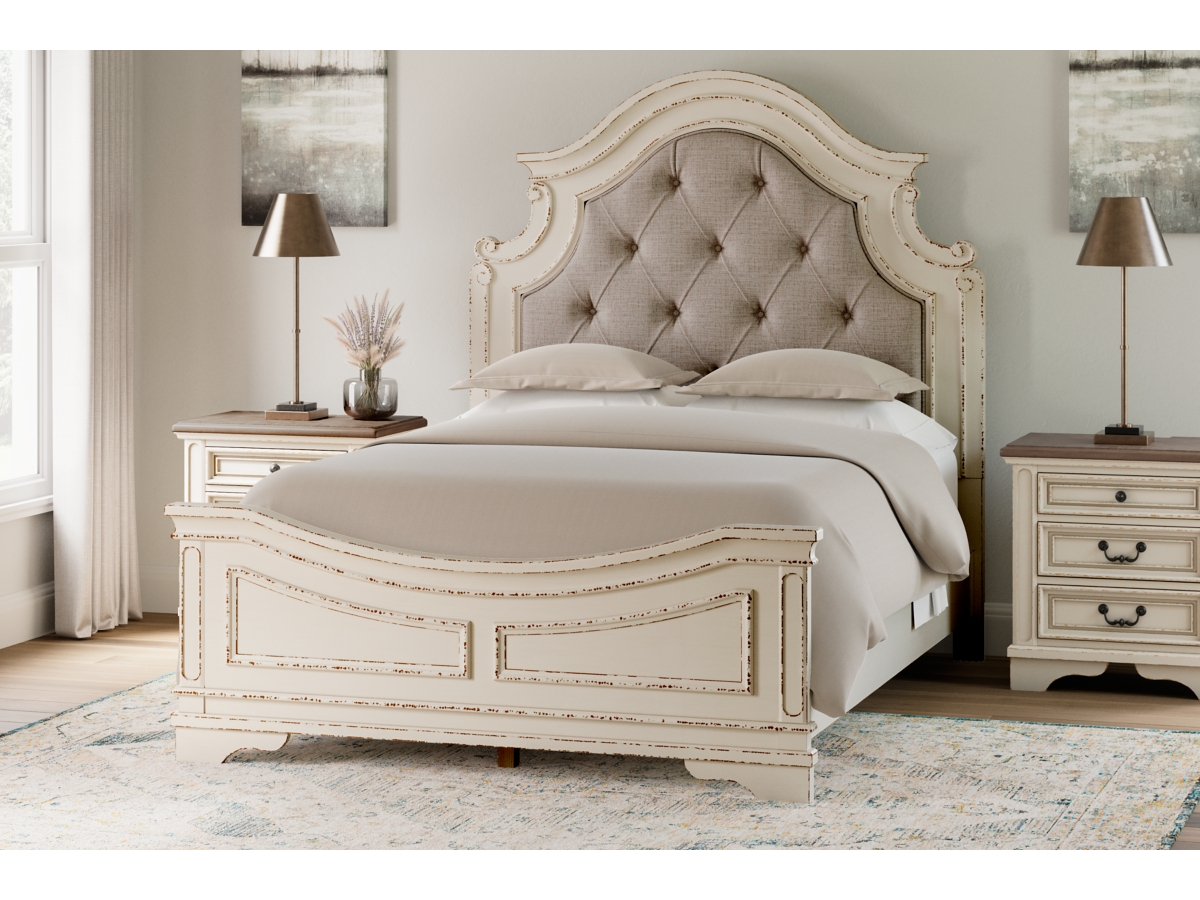 Upholstered store panel bed