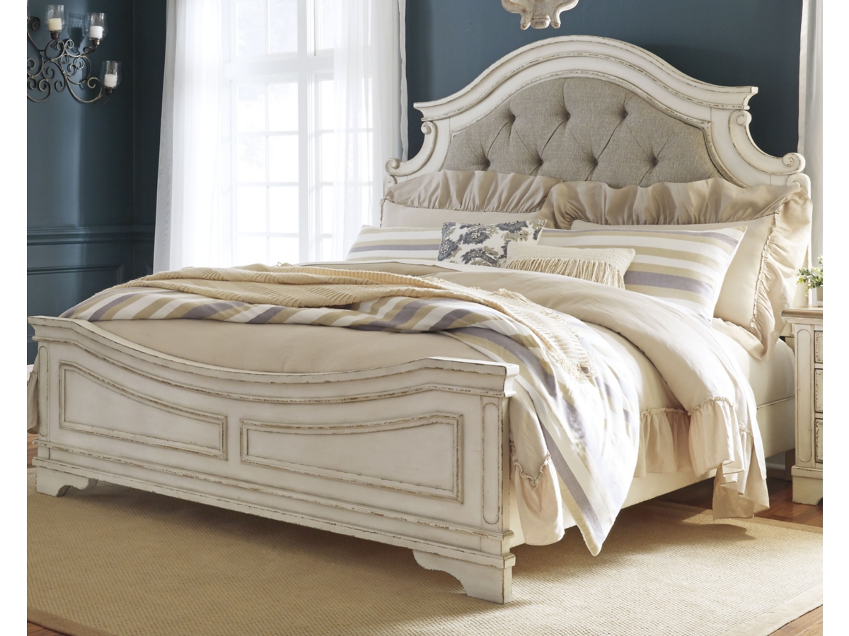 Ashley furniture deals upholstered bed frame