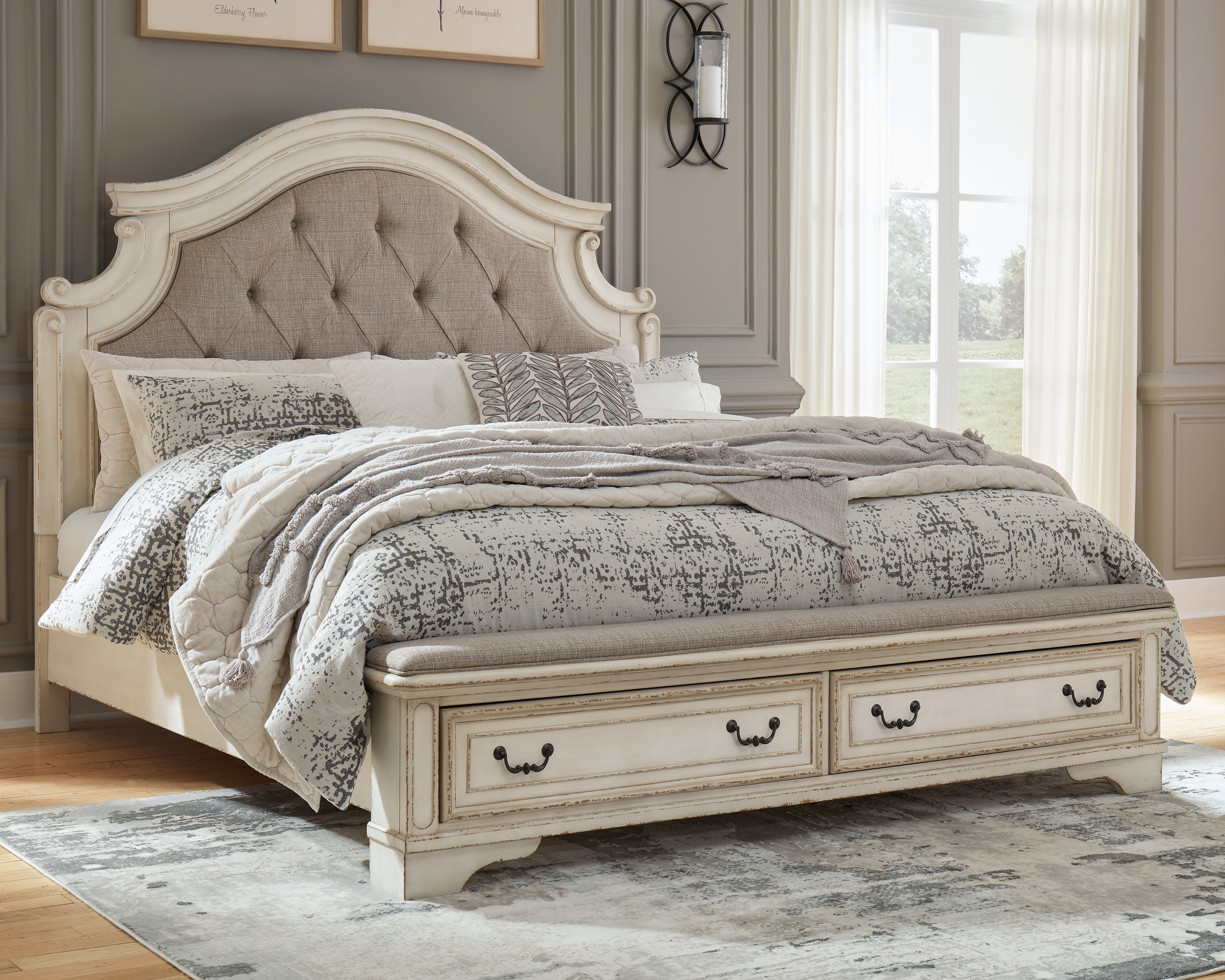 Realyn King Upholstered Bed Duplex Furniture