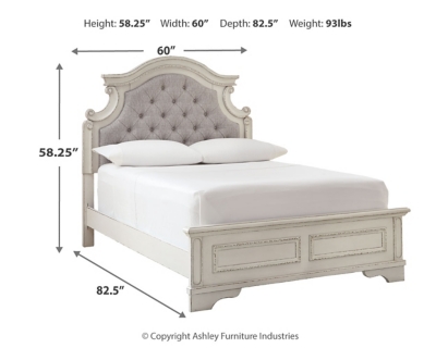 Realyn Full Panel Bed, Chipped White, large