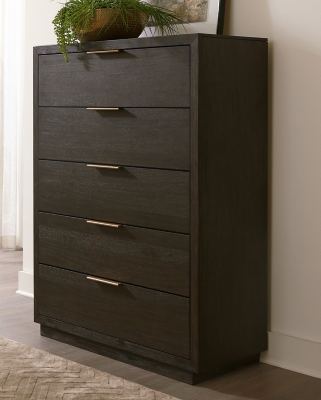 Bruxworth 5 Drawer Chest of Drawers, Dark Brown