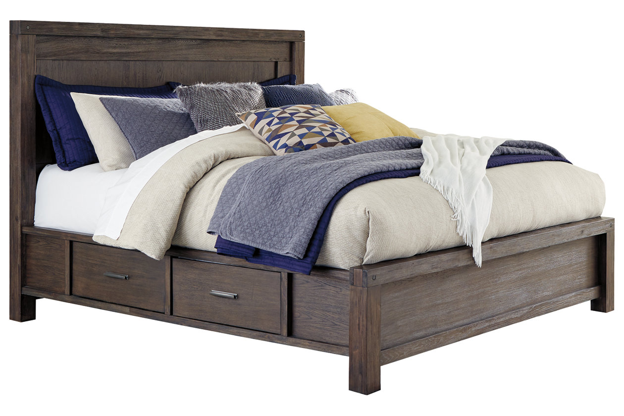 Dellbeck Queen Panel Bed With 4 Storage Drawers Ashley Furniture