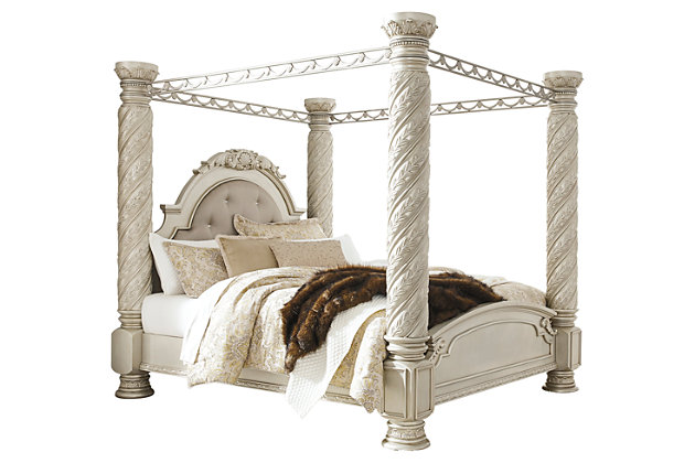 Cassimore King Poster Bed With Canopy, Big Four Poster King Size Bed