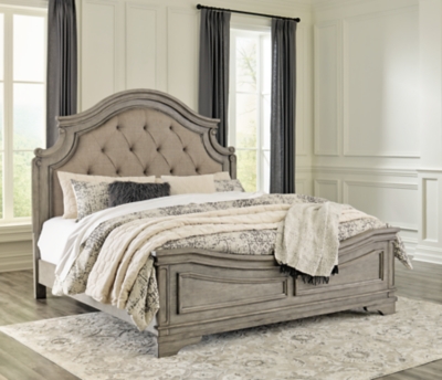 Lodenbay California King Upholstered Panel Bed, Antique Gray