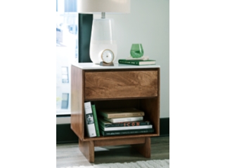 Isanti 23" 1 Drawer Charging Nightstand