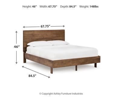 Isanti Queen Panel Bed, Light Brown, large