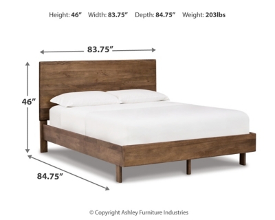 Isanti King Panel Bed, Light Brown, large