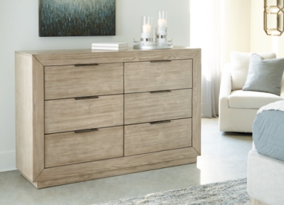 B756-31 Hennington 6 Drawer Dresser, Bisque sku B756-31