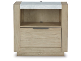 Hennington 28" 1 Drawer Charging Nightstand