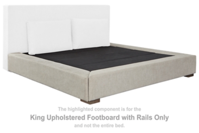 Langford King Upholstered Footboard with Rails
