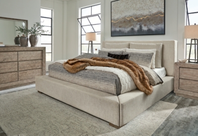 Cama Queen Tapizada Dolante Ashley Furniture Homestore