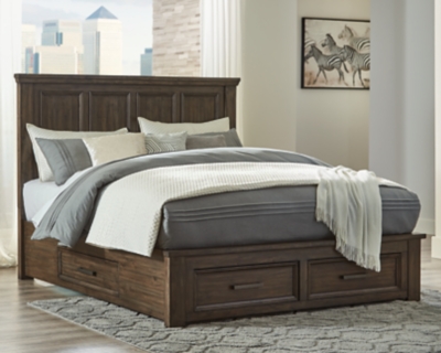 Johurst Queen Panel Bed With 4 Storage Drawers Ashley Furniture Homestore