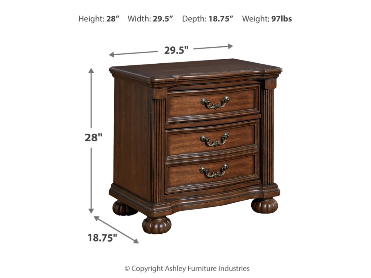 Lavinton Nightstand - Brown Lavinton Nightstand - Brown