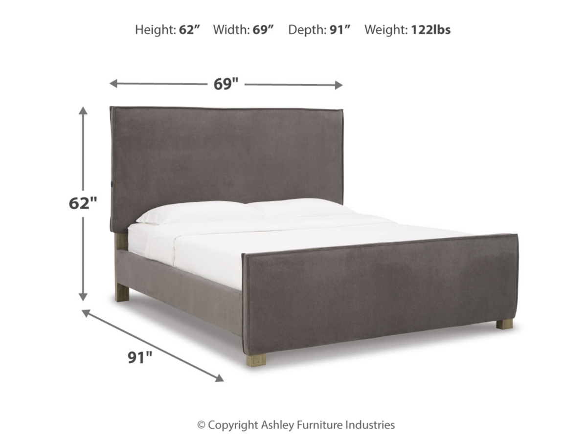 Krystanza Upholstered Bed - Weathered Gray Krystanza Upholstered Bed - Weathered Gray