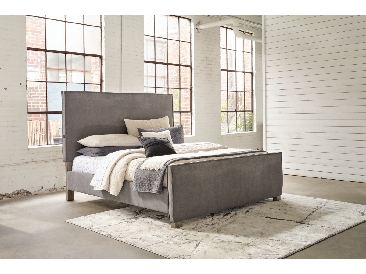 Krystanza Upholstered Bed - Weathered Gray Krystanza Upholstered Bed - Weathered Gray