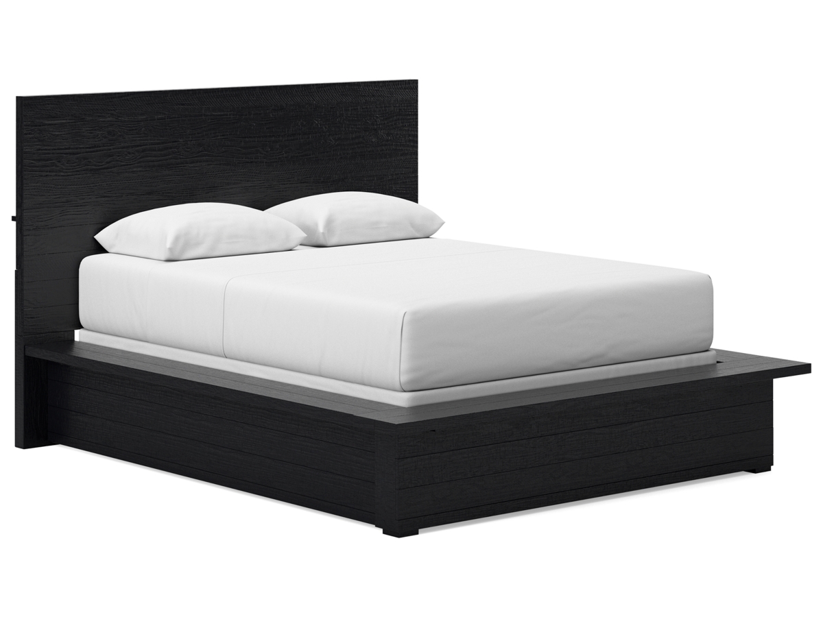 Londer Queen Panel Bed - Black Londer Queen Panel Bed - Black
