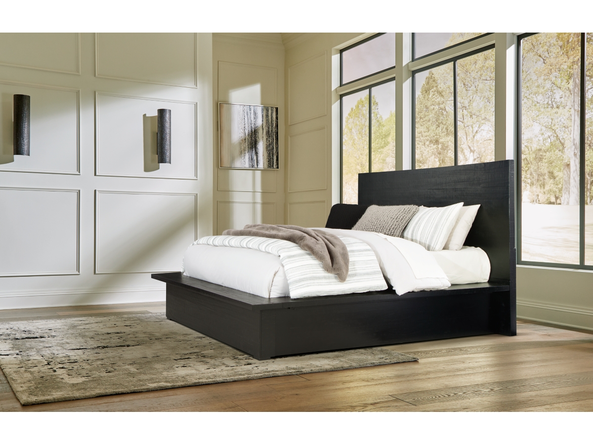 Londer Queen Panel Bed - Black