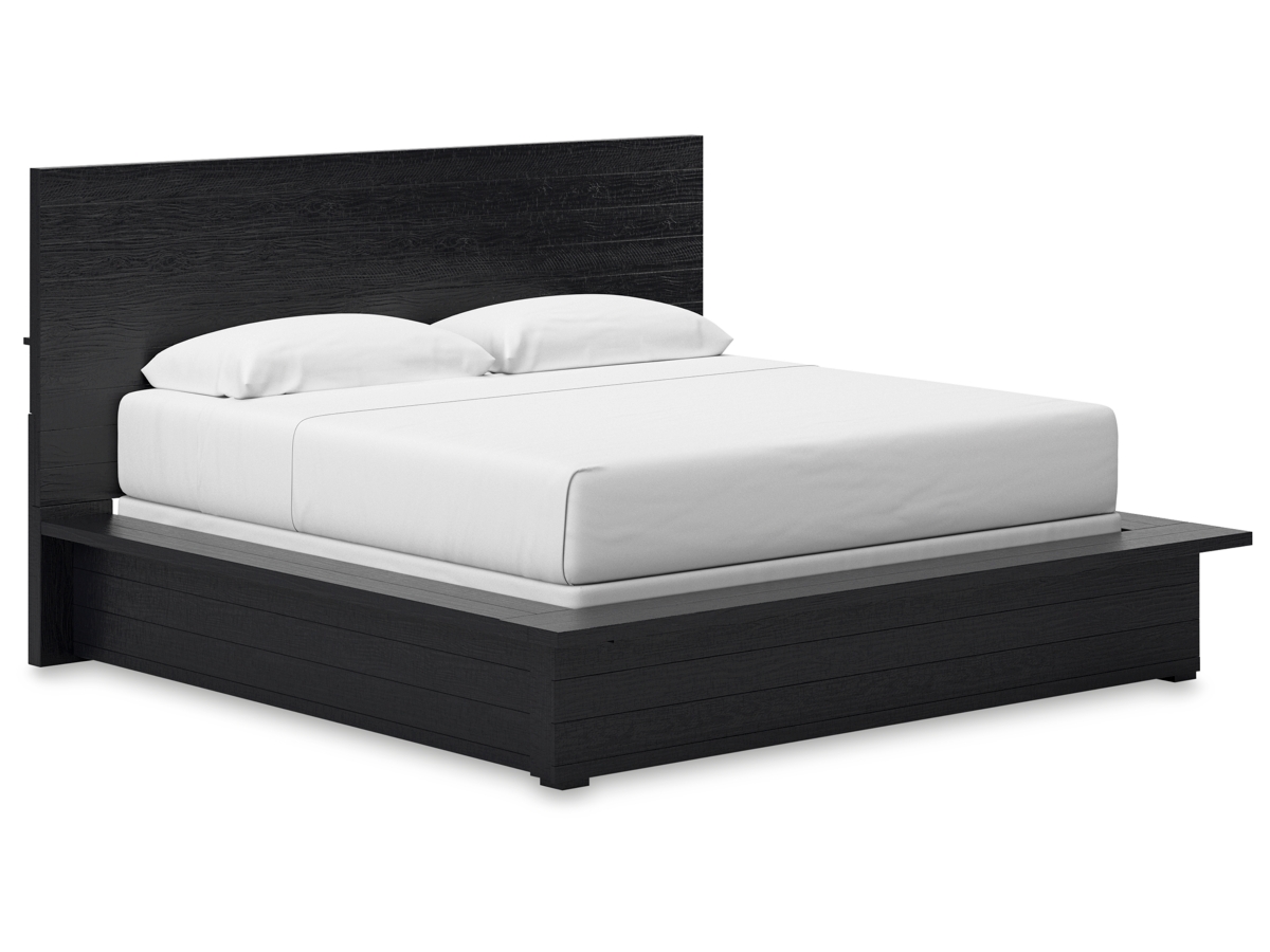 Londer King Panel Bed - Black Londer King Panel Bed - Black