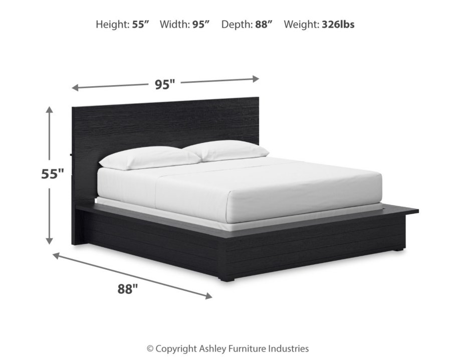 Cama Londer California King con paneles, cómoda y espejo - image 17