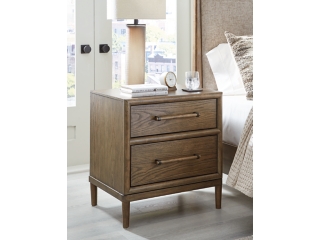 Roanhowe 26" 2 Drawer Charging Nightstand