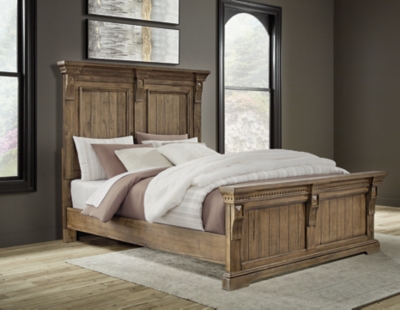 Markenburg Queen Panel Bed, Brown, rollover