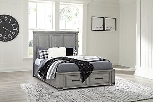 Russelyn Queen Storage Bed, Gray, rollover