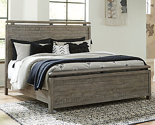Brennagan Queen Panel Bed, Gray, rollover