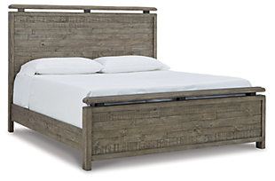 Brennagan California King Panel Bed, Gray, large