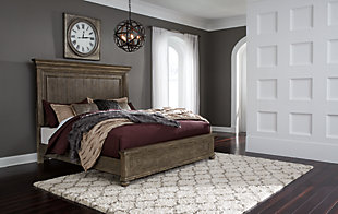 Johnelle Queen Panel Bed, Gray, rollover