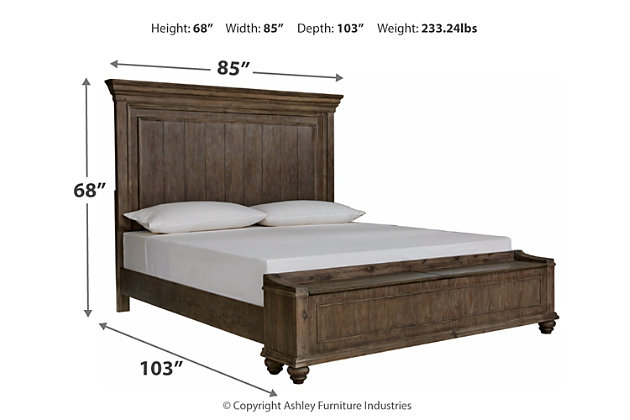 Johnelle Queen Panel Bed With Storage, Bed Chest Storage