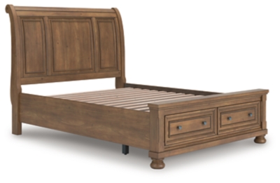 Vandenmore Queen Storage Sleigh Bed, Medium Brown, rollover