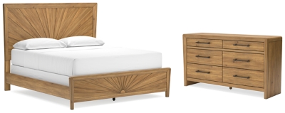 Takston California King Panel Bed with Dresser | Ashley