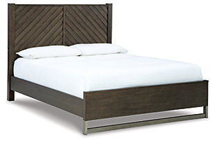 Arkenton Queen Panel Bed, Grayish Brown, large