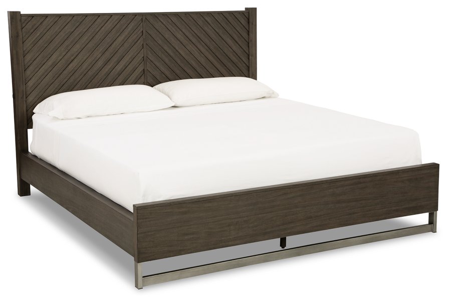 Cama tamaño King, tocador, espejo, cómoda y 2 mesitas de noche Arkenton - image 10