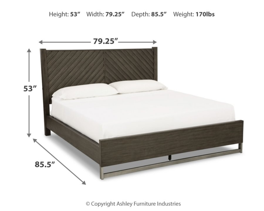 Cama tamaño King, tocador, espejo, cómoda y 2 mesitas de noche Arkenton - image 13