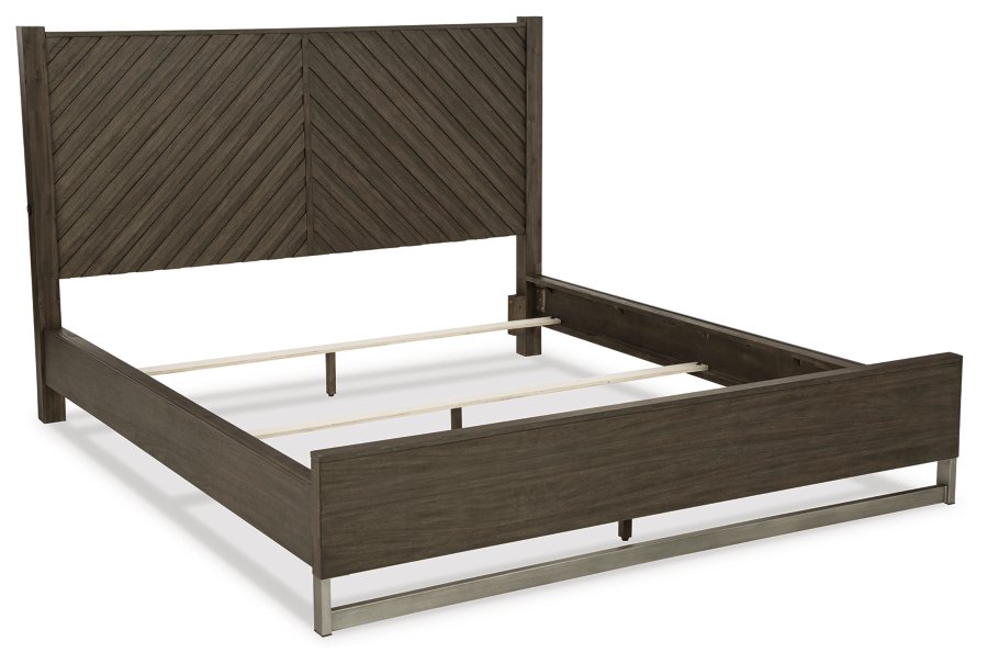 Cama tamaño King, tocador, espejo, cómoda y 2 mesitas de noche Arkenton - image 11