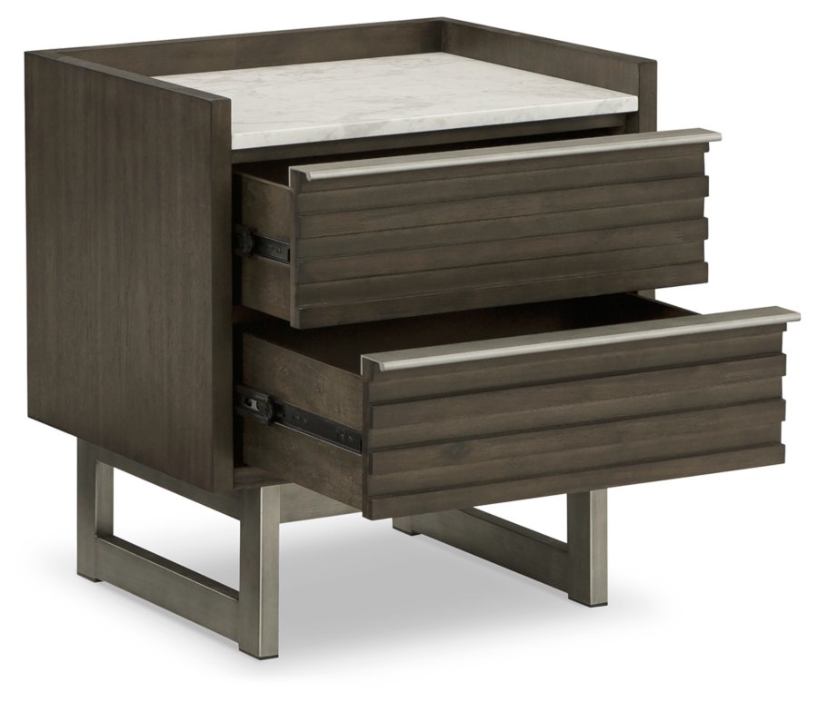 Cama tamaño King, tocador, espejo, cómoda y 2 mesitas de noche Arkenton - image 16