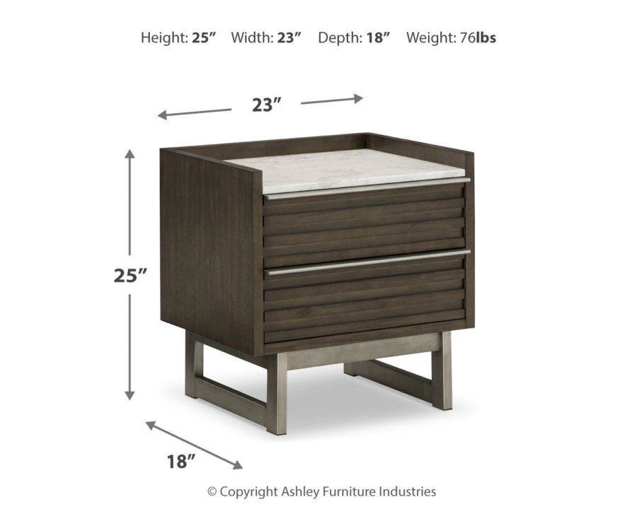 Cama tamaño King, tocador, espejo, cómoda y 2 mesitas de noche Arkenton - image 18
