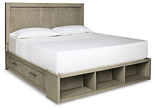 Fawnburg Queen Panel Bed with Storage, Gray, large