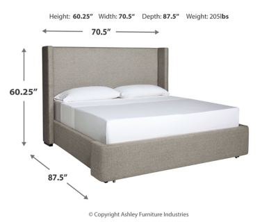 Fawnburg Queen Upholstered Bed, Gray, large