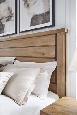 Kristiland Queen Panel Bed, Light Brown, large